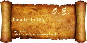 Oberle Erika névjegykártya