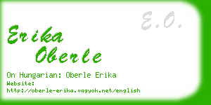 erika oberle business card